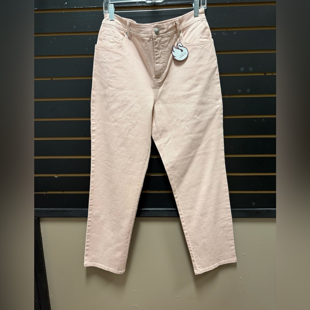 Gloria Vanderbilt Blush Pink Straight Leg Jeans NWT Size 12